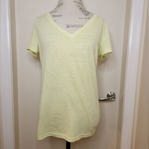 Neon yellow vneck tshirt